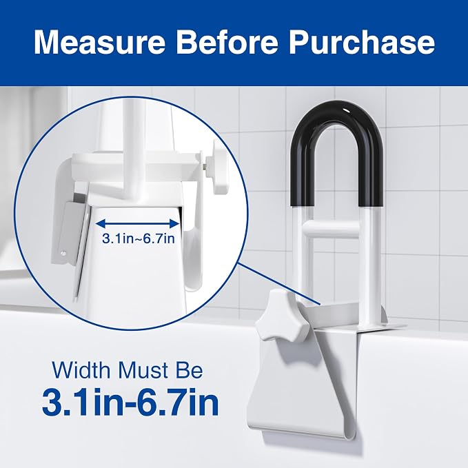 Bathtub Safety Rail: Shower Grab Bar Handle - Image 3