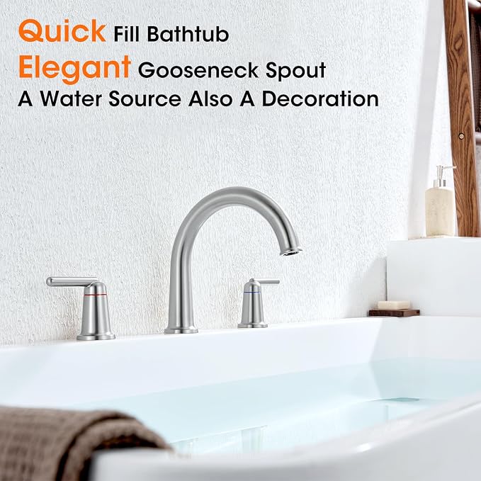 Roman Bathtub Faucet 2-Handle Tub Filler - Image 2