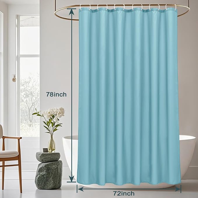 AooHome Extra Long Shower Curtain 72x78 Inch, Fabric Shower Curtain Liner - Image 8
