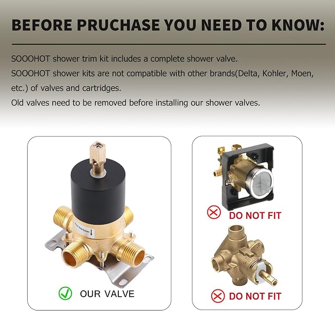 shower system with tub spout and 12 Inch Rain Shower Heads with Handheld Spray - Image 4