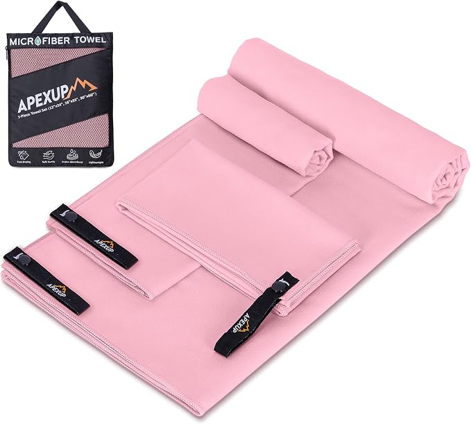 APEXUP Microfiber Travel Towel, Ultra Absorbent Quick Dry Towels, Lightweight by APEXUP