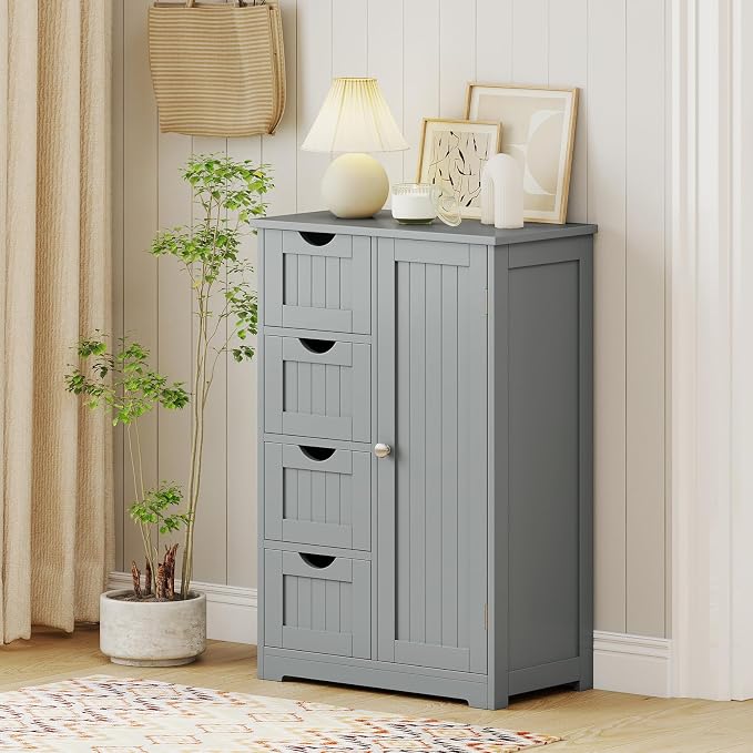 Giantex Bathroom Cabinet, Freestanding Storage Cabinet - Image 9