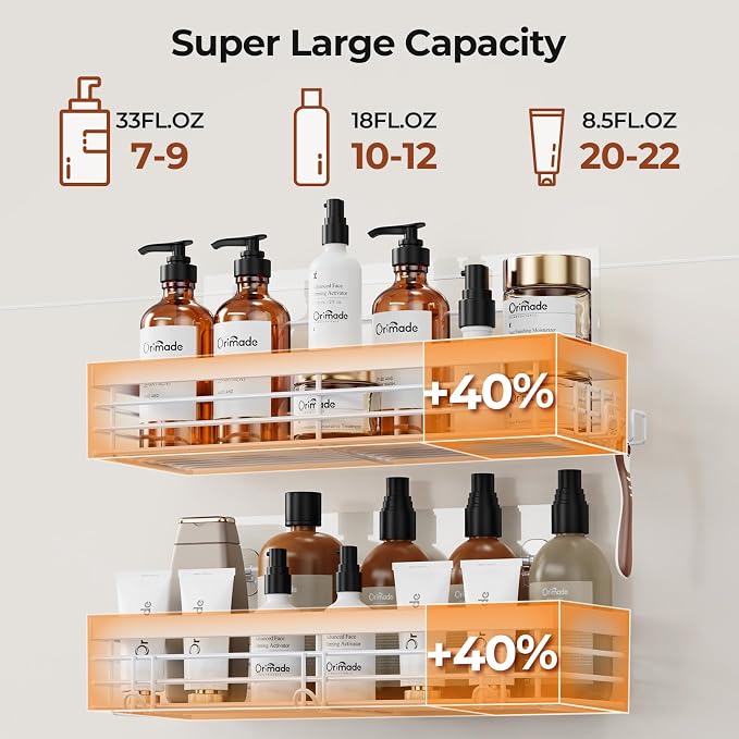 Orimade Shower Caddy with 5 Hooks - Image 5