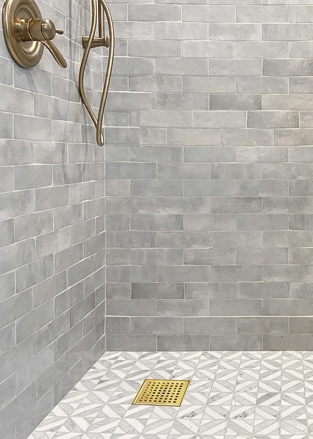 Neodrain 4 in Brushed Gold Square Shower Drain - Image 7