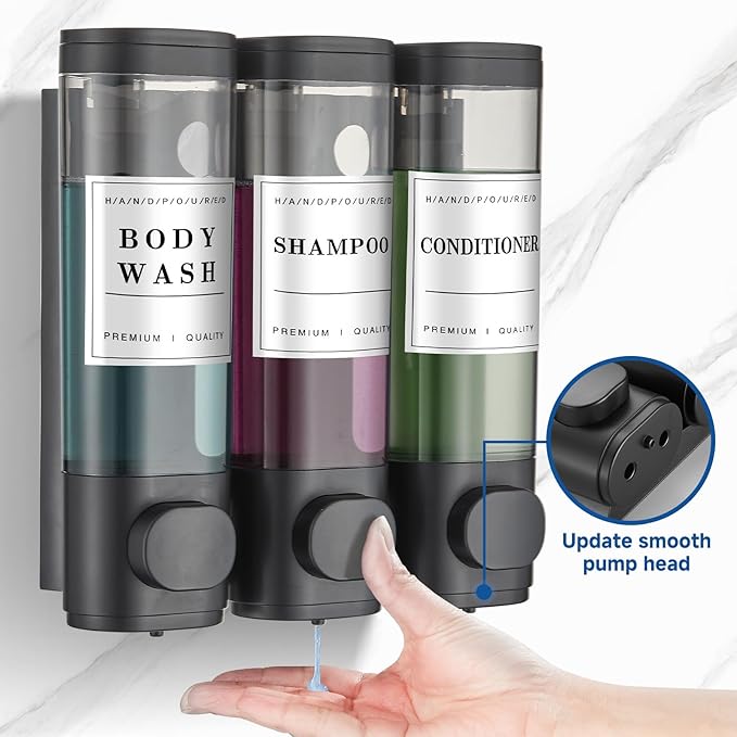 Shower Soap Dispenser Wall Mounted No Drill Shampoo Dispenser - Image 6