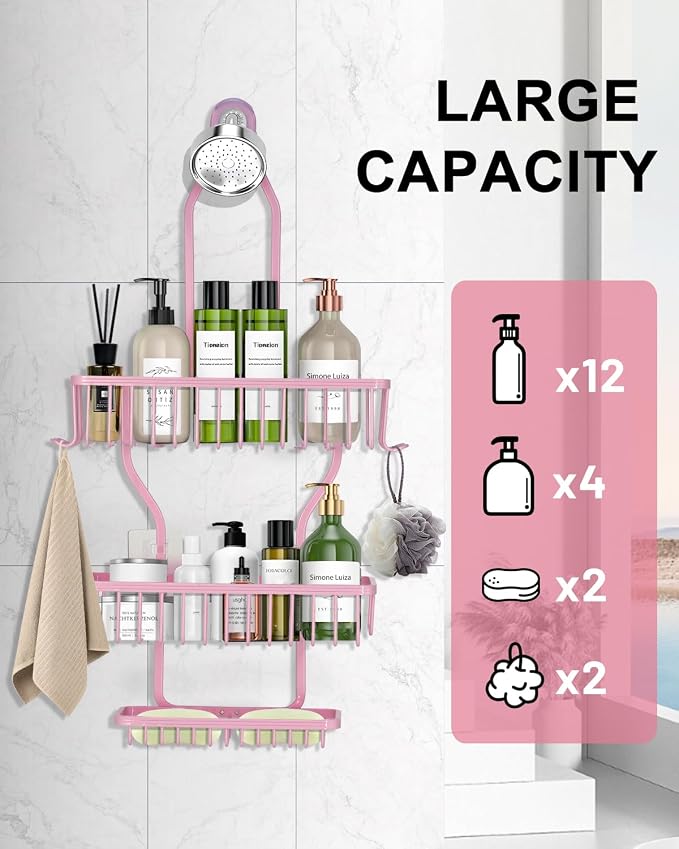 Pink Shower Caddy for Bathroom - Image 7
