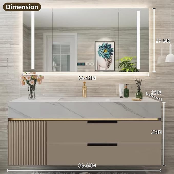 Floating Bathroom Vanity - 38IN Bathroom Vanity - Image 2