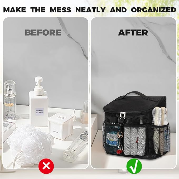 Mesh Shower Caddy Portable for College Dorm Room Essentials – Quick Dry Hanging - Image 5
