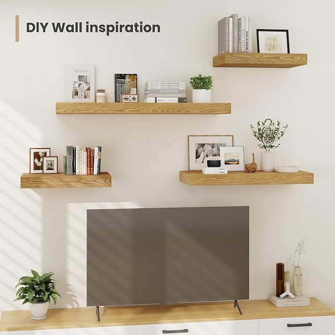 Heimlove 12" Deep Floating Shelves, 36 x 12 Inch Wall Mounted Long Floating - Image 6