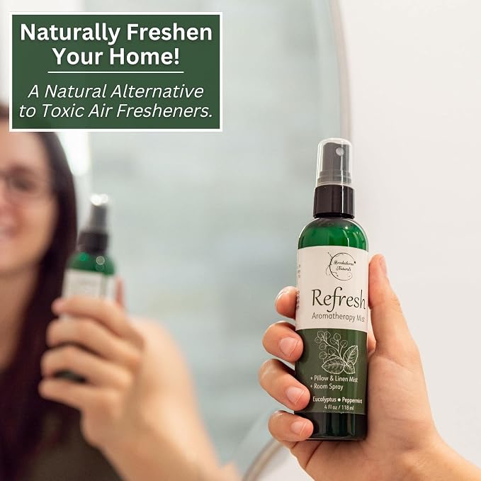 Refresh Aromatherapy Room Spray & Pillow Mist. Peppermint & Eucalyptus - Image 5
