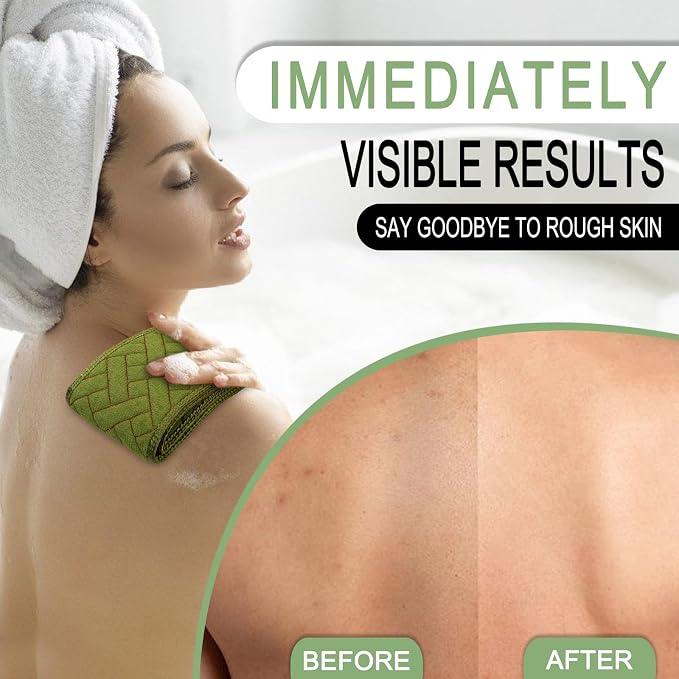 Exfoliating Back Scrubber with Upgraded Handles, 38.5 Inch Double-Sided Body - Image 5