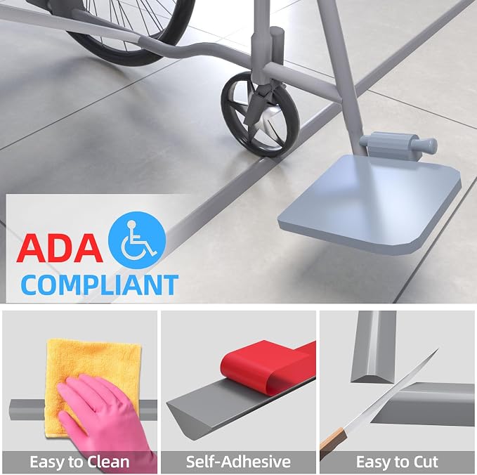 Duzzy 75 Inch Collapsible Shower Water Dam, Shower Threshold Water Stopper - Image 2