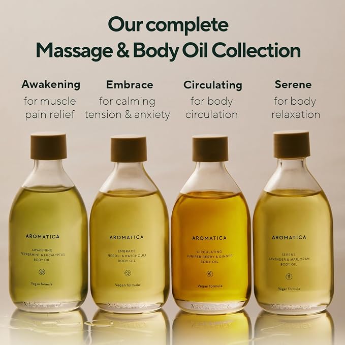 AROMATICA Circulating Body Oil Juniper Berry & Ginger -3.38 fl. oz. - Image 6