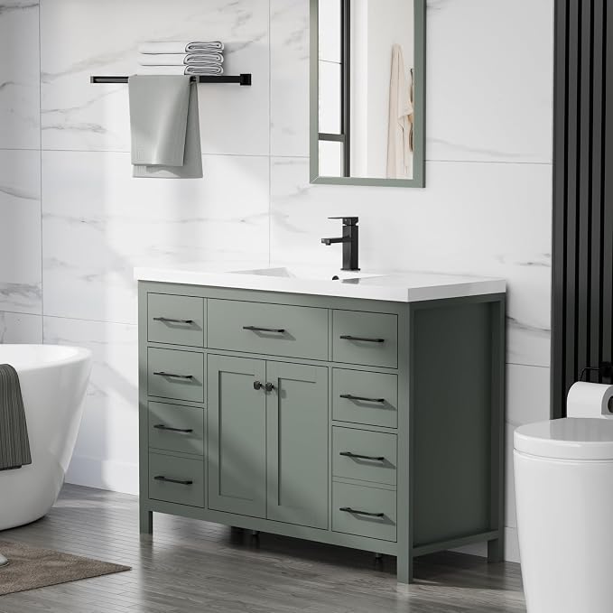 LUCKWIND 48" Modern Bathroom Vanity and Sink, Painted Bathroom Storage Cabinet - Image 6