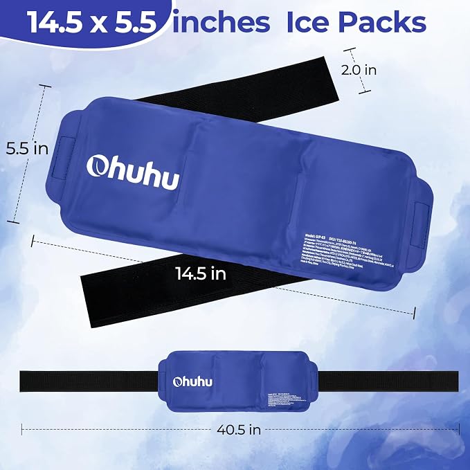 Ice Pack Wrap for Injuries: Ohuhu 2 Pack Reusable Ice Packs - Image 2