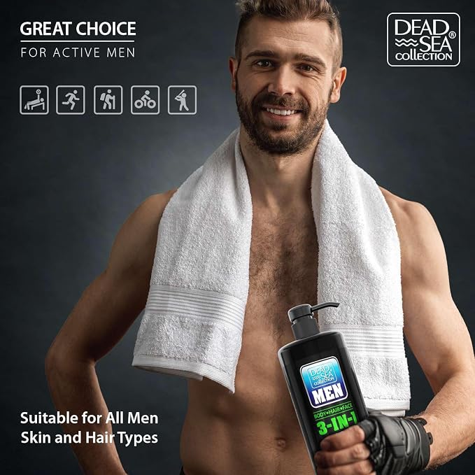 Dead Sea Collection Mens Body Wash 3 in 1 – Peppermint Body Wash - Image 5