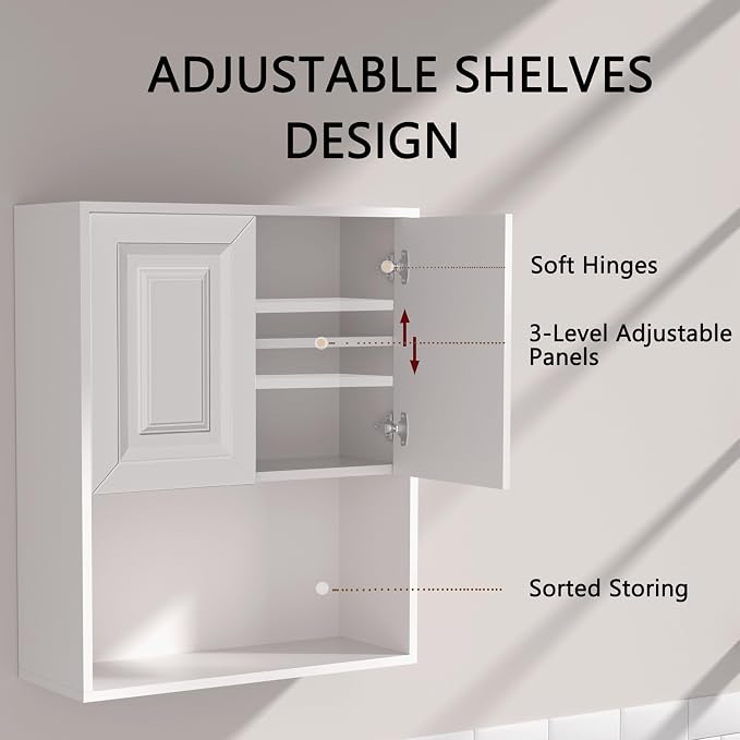 Bathroom Wall Cabinet Wooden - Image 3