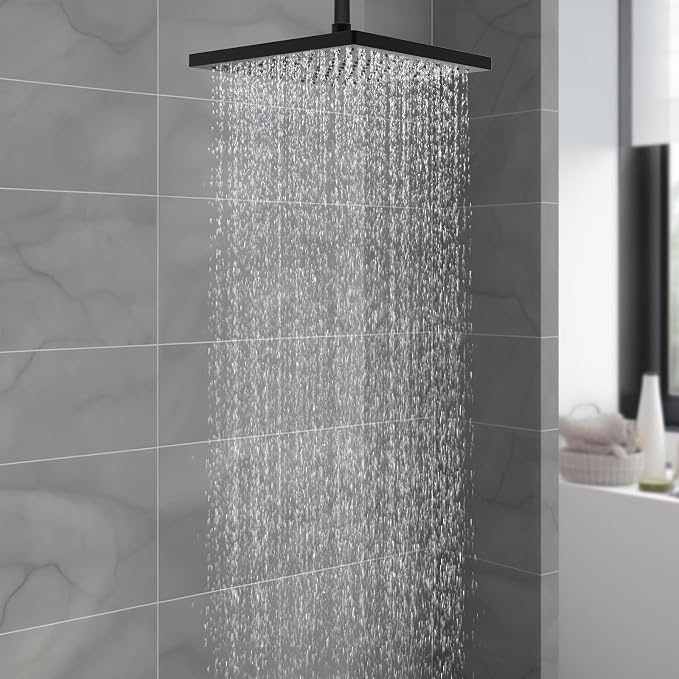 Hibbent Thickness Metal Rain Shower Head, 12 Inch High Pressure Shower Heads - Image 7