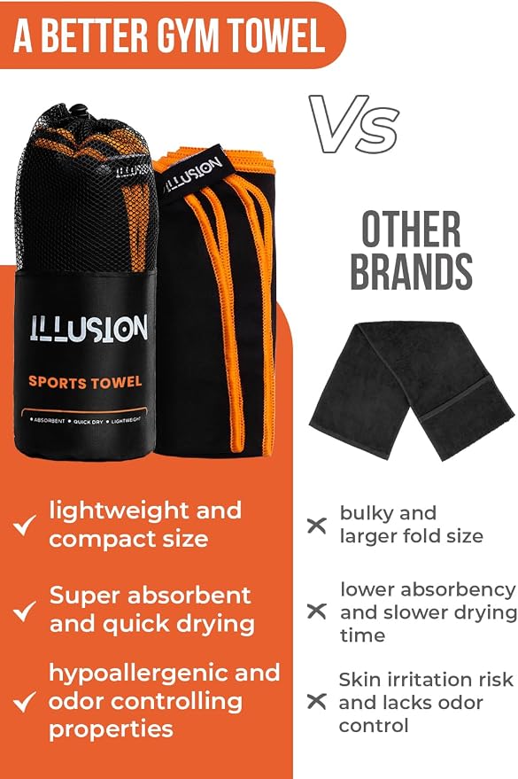 illusion Small Microfiber Gym Towels - Image 4