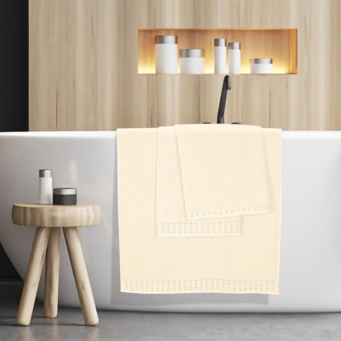 Cotton 2 Pack Oversized Bath Towel Set 28x55 inches, Large Bath Towels - Image 5