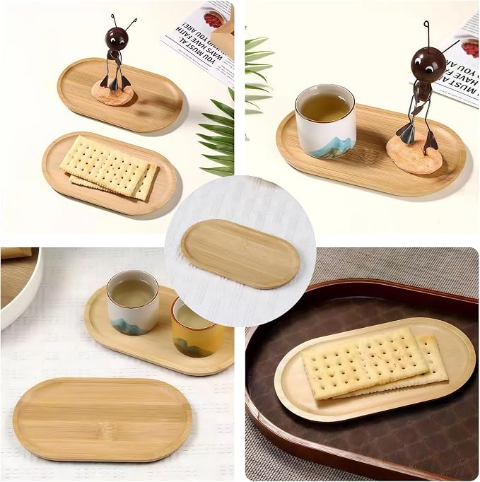 3PCS Bamboo Bathroom Trays - Image 4