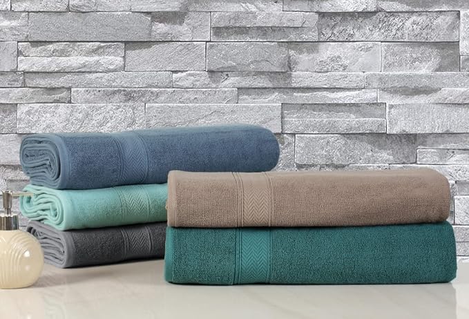 HILLFAIR 600 GSM- 40 x 80 Inches- 100% Cotton 2 Pc XXL Oversized Bath Towel - Image 6