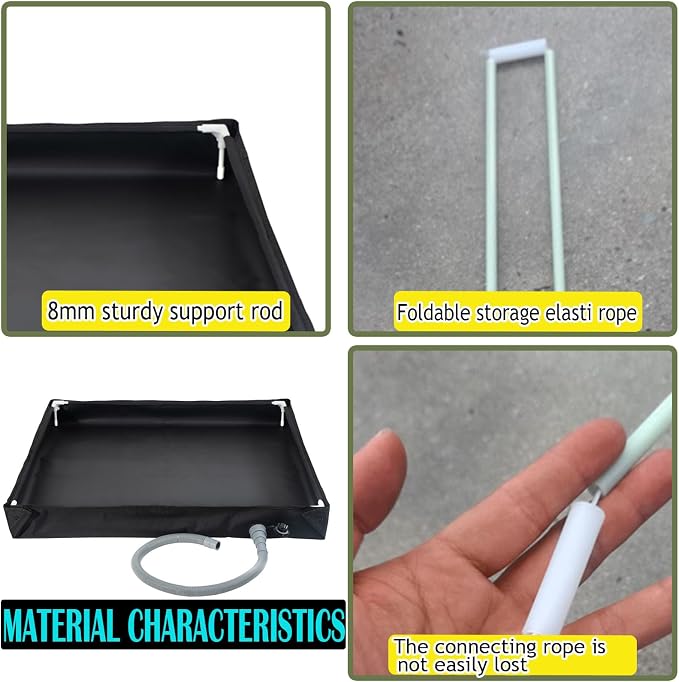 Portable Shower Pan, Foldable Outdoor Shower Floor - Image 6