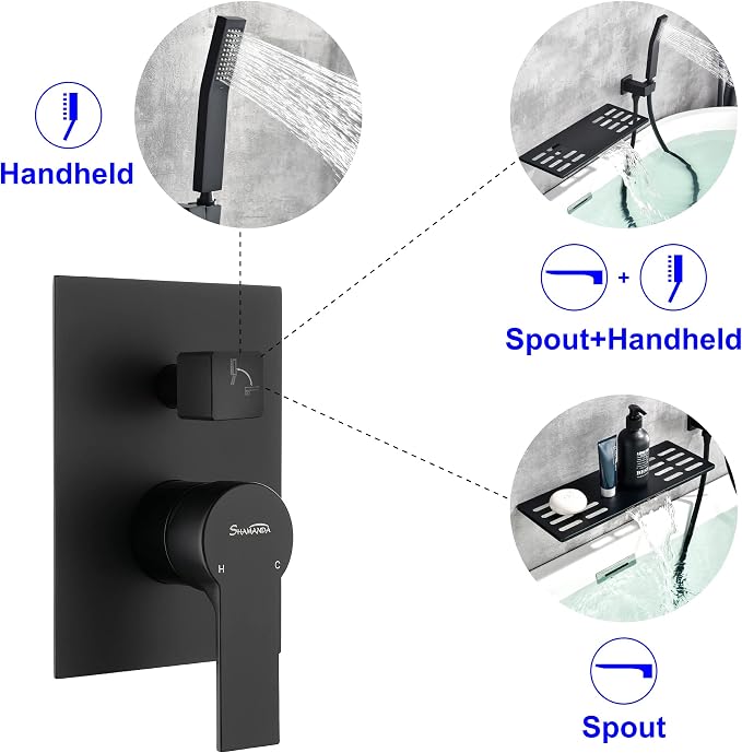 SHAMANDA Wall Mount Bathtub Faucet - Image 3