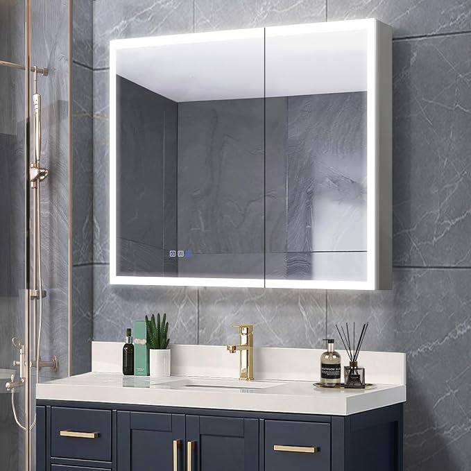 GroGro LED Lighted Bathroom Medicine Cabinet by GroGro