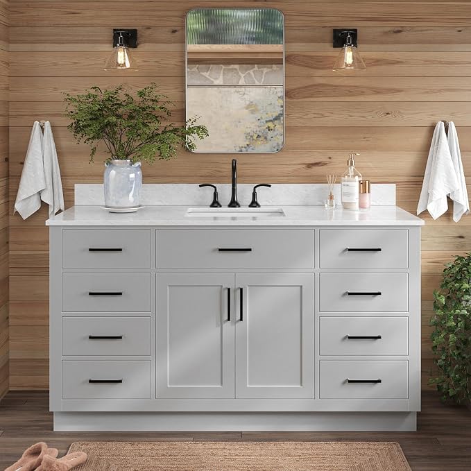 ARIEL Bathroom Vanity 61" Grey by Ariel