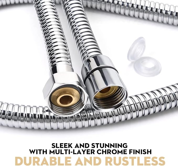 Shower Hose Extra Long 99 Inches Stainless Steel Handheld Shower Head Hose - Image 2