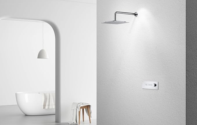 VBFF-Shower Head, rain shower head, 10 inch- Square Shower Head, 1.8 GPM Flow - Image 4
