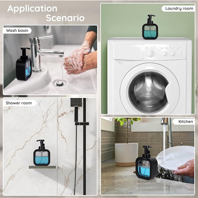 Segbeauty 10.1oz Black Foaming Soap Dispenser - Image 6