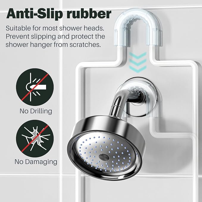 Epicano Shower Caddy Hanging, Anti-Swing Over Head Shower Caddy Rustproof - Image 4