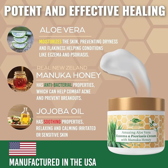 Manuka Honey Eczema Cream Moisturizing Lotion - Image 3