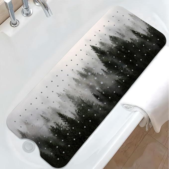 Misty Forest Bathtub Mat Non Slip, Baby Bath Mat by Unknown