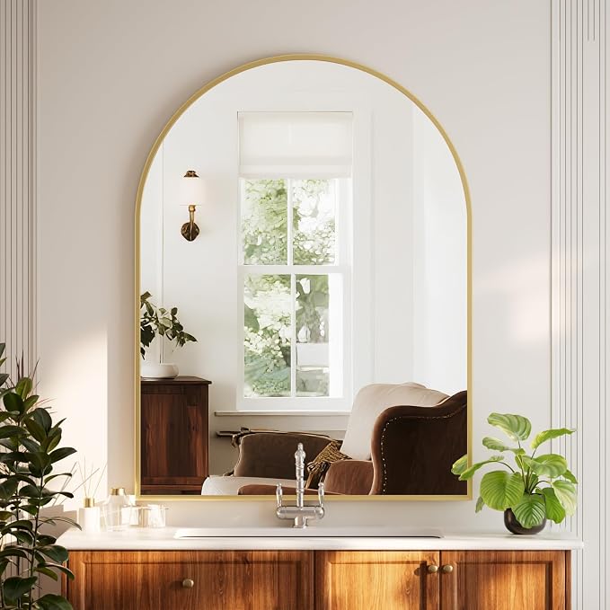 HARRITPURE 32"x42" Arched Bathroom Mirror - Image 7