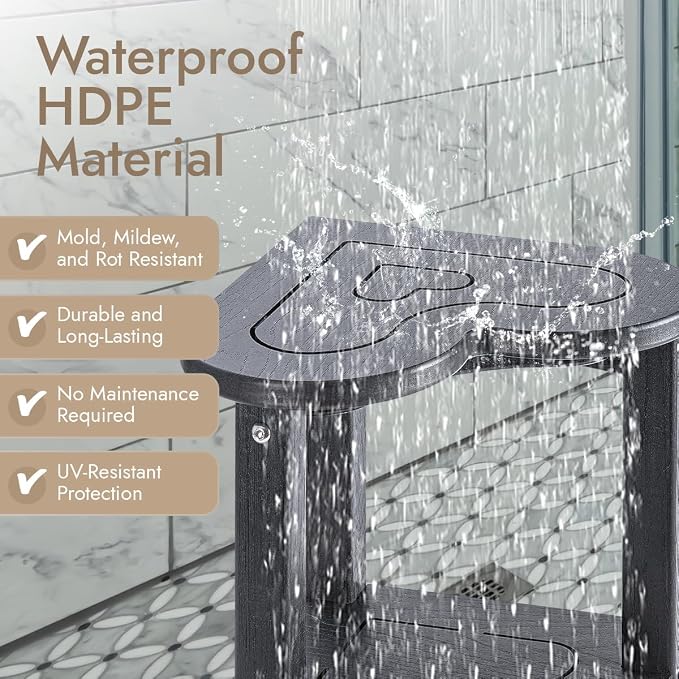 UHA Corner Shower Stool for Inside Shower - Image 5