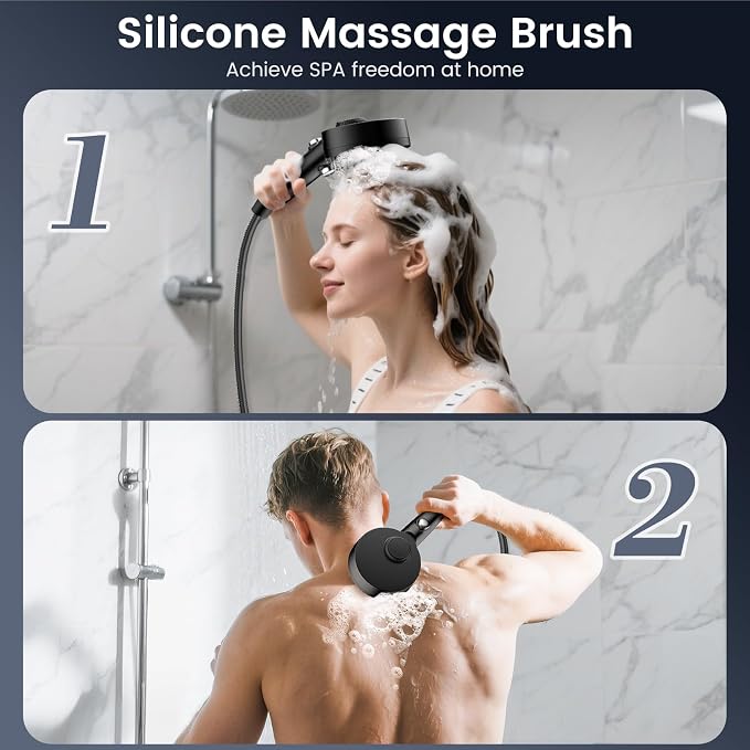 Filtered Shower Head with Handheld, High Pressure 4 Spray Mode Showerhead with - Image 7