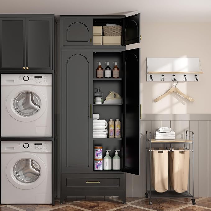 Kitchen Pantry Cabinet，90" Storage Cabinets - Image 5