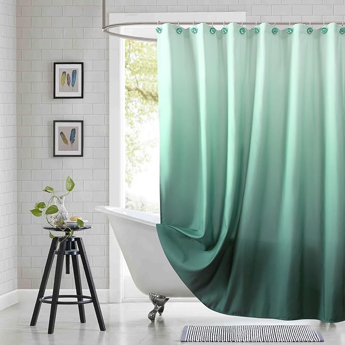 Stall Fabric Shower Curtain, Waterproof Bathroom Curtains by BESTRIPES