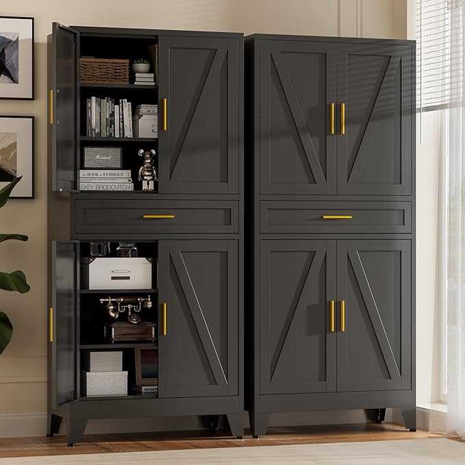 71" Tall Metal Storage Cabinet - Image 3