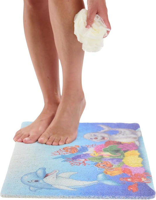 ENKOSI Loofah Non-Slip Shower and Bath Mat by ENKOSI
