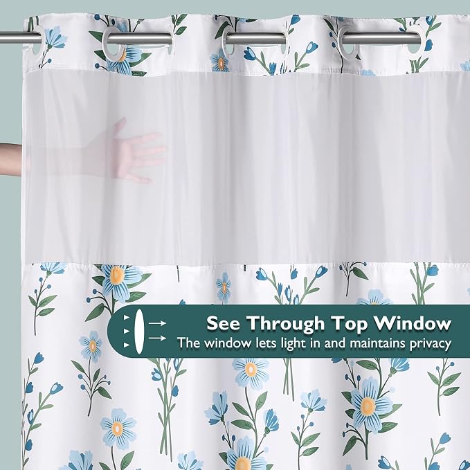 Lagute SnapHook Floral Shower Curtain - Image 4