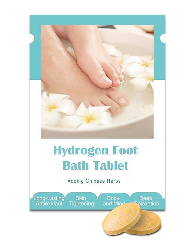 Hydrogen Foot Soak Effervescent Tablets 10 Pack | Ginger & Mugwort Herb Foot by H2RICH
