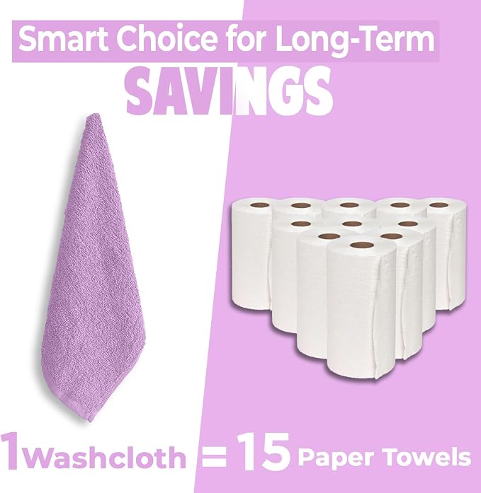 DAN RIVER 24 Pack Wash Cloths for Showering - Image 6
