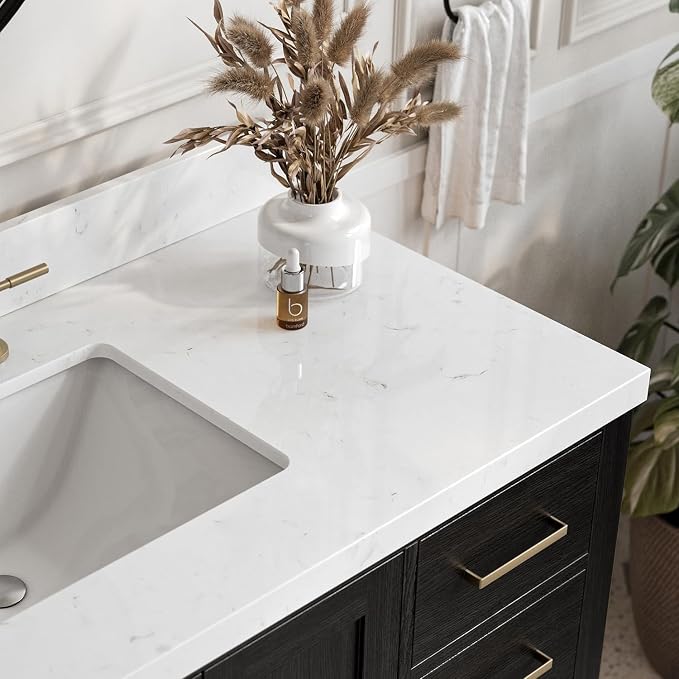 ARIEL Cambridge 36 Inch Single Rectangular Sink Bathroom Vanity - Image 3