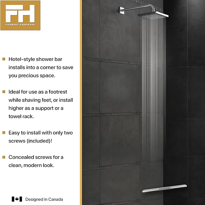 Shower Foot Rest, Corner Shower Bar - Image 5
