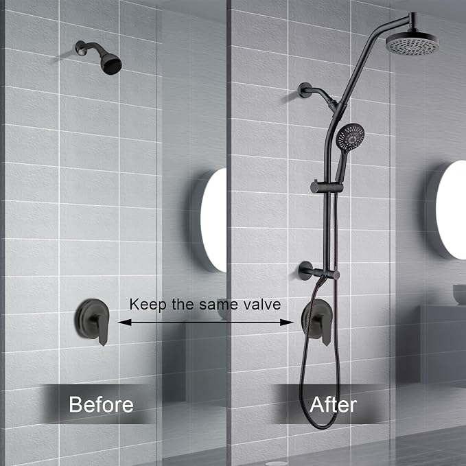 BRIGHT SHOWERS Rain Shower Head Combo - Image 8
