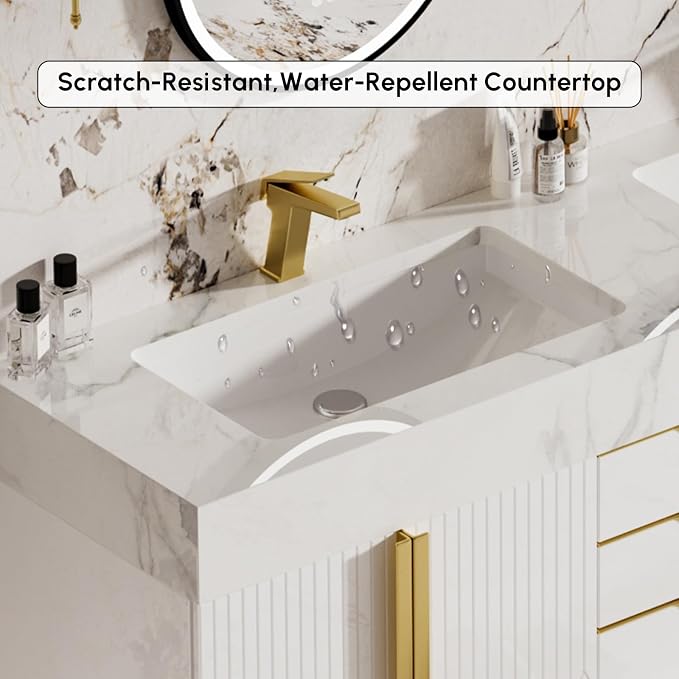 homary 59" Floating Bathroom Vanity - Image 3
